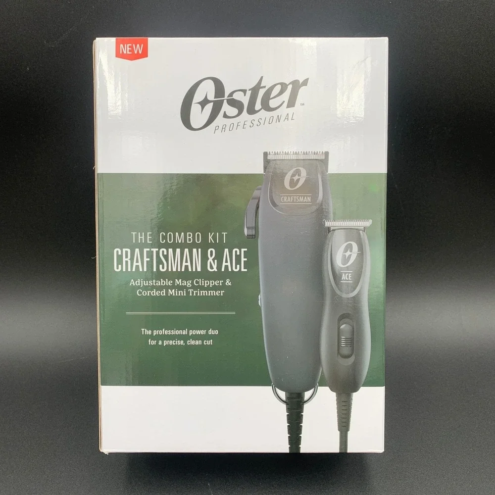 Oster Professional Craftsman & Ace Combo Kit Hair‎ Clipper and Mini Trimmer New